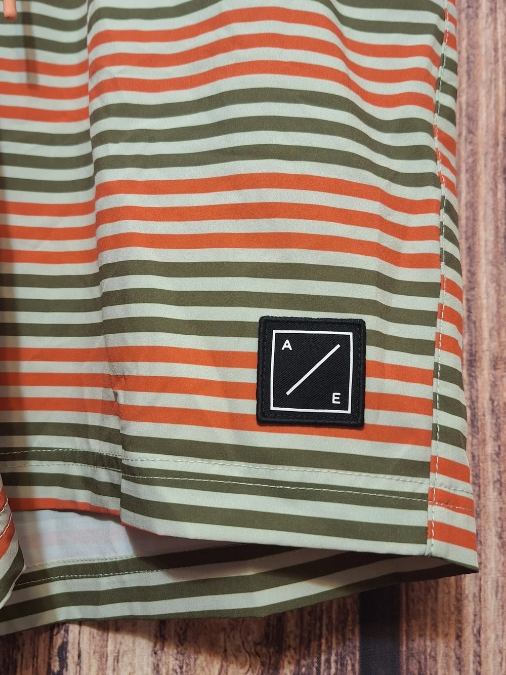 American Eagle Mens Orange And Green Boardshorts Size Large